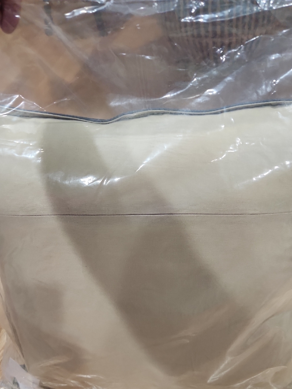 DUMONT Square Leather Pillow Blue - Picture 5 of 7